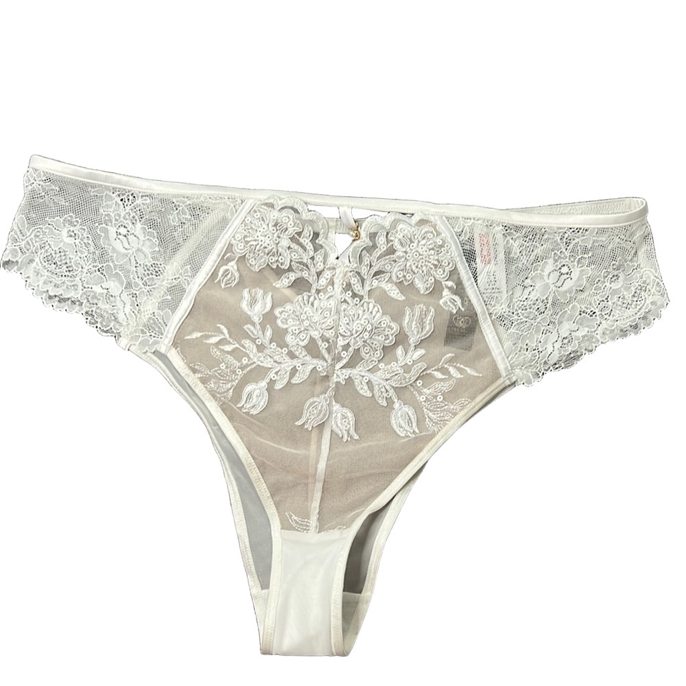 Ann Summers Bridal White Lace Panty Floral Size 14 Women’s Underwear Wedding